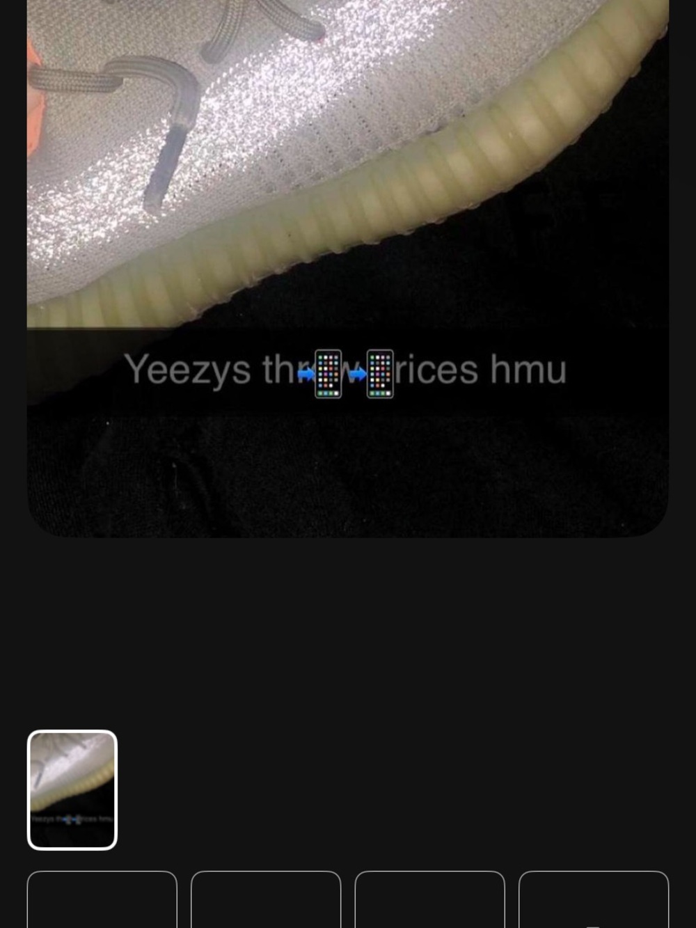 Yeezy Women's Reflective Knit Sneaker - Light Cream with Translucent Yellow Sole